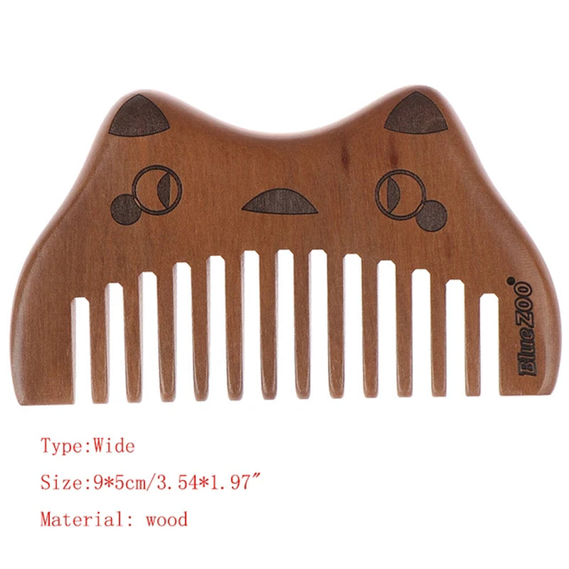 "Revitalize Your Hair with Our Natural Ebony Anti-Static Massage Comb - Portable, Wide-Toothed, and Made from Solid Wood!"